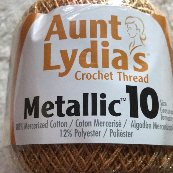 NWOT Aunt Lydia’s crochet Thread, Metallic 10 - Picture 2 of 5
